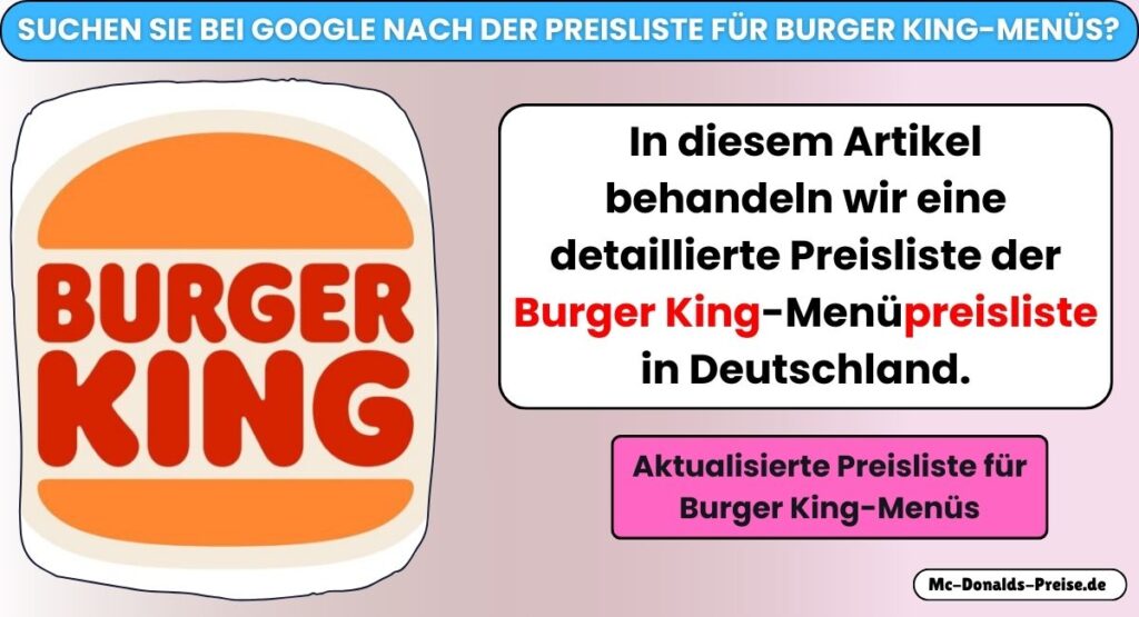 Burger King Preis