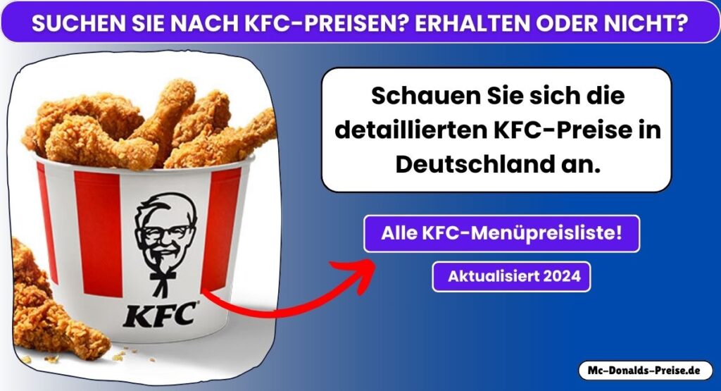 KFC Preise 2024 Deutschland